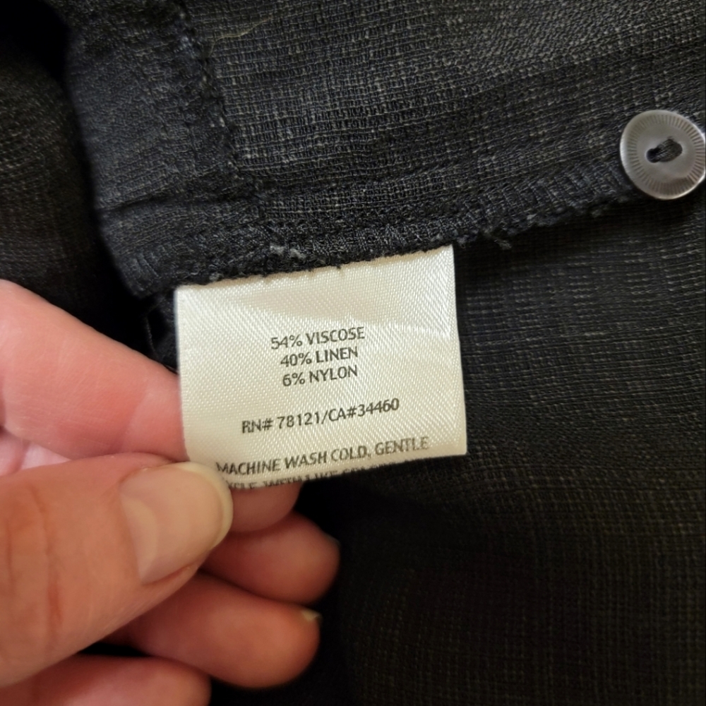 Eileen Fisher Linen Blend Blazer Size XS - Picture 6 of 6